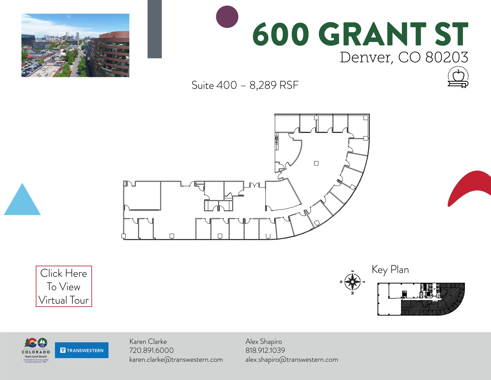 600 Grant St, Denver, CO for lease Site Plan- Image 1 of 2