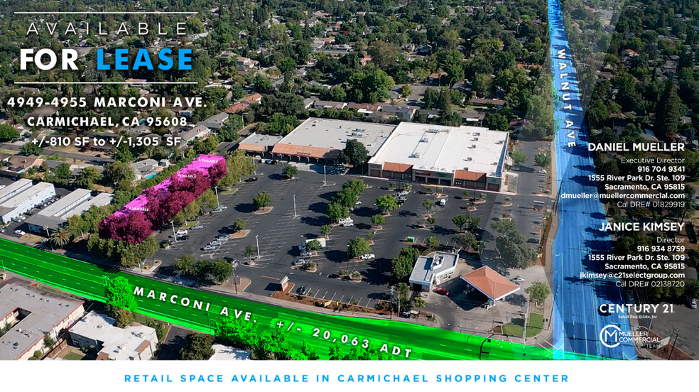 4949-4955 Marconi Ave, Carmichael, CA for lease - Building Photo - Image 1 of 12