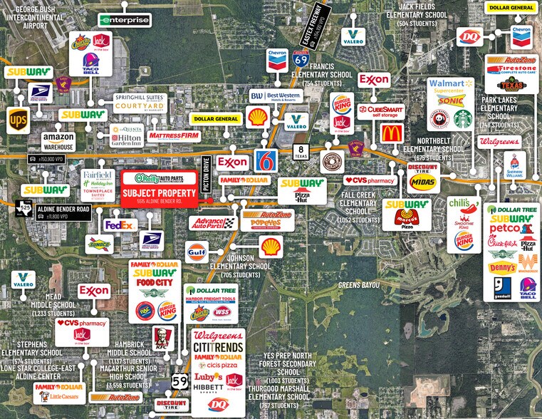 5515 Aldine Bender, Houston, TX 77032 O'Reilly Auto Parts