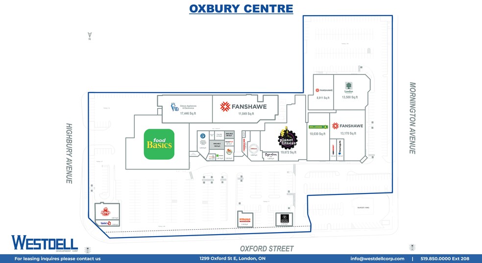 1299 Oxford St E, London, ON for lease - Site Plan - Image 1 of 6