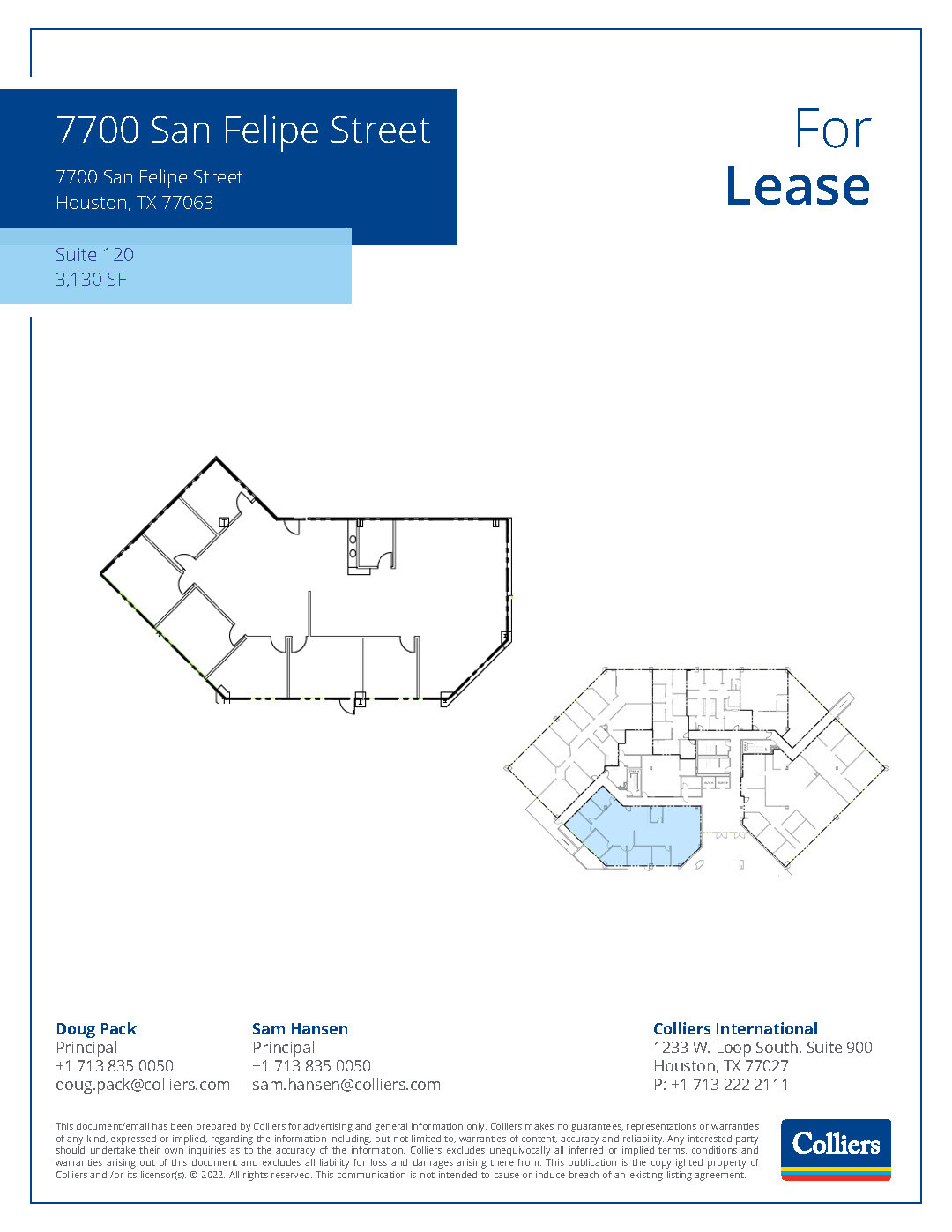 7700 San Felipe St, Houston, TX for lease Floor Plan- Image 1 of 1