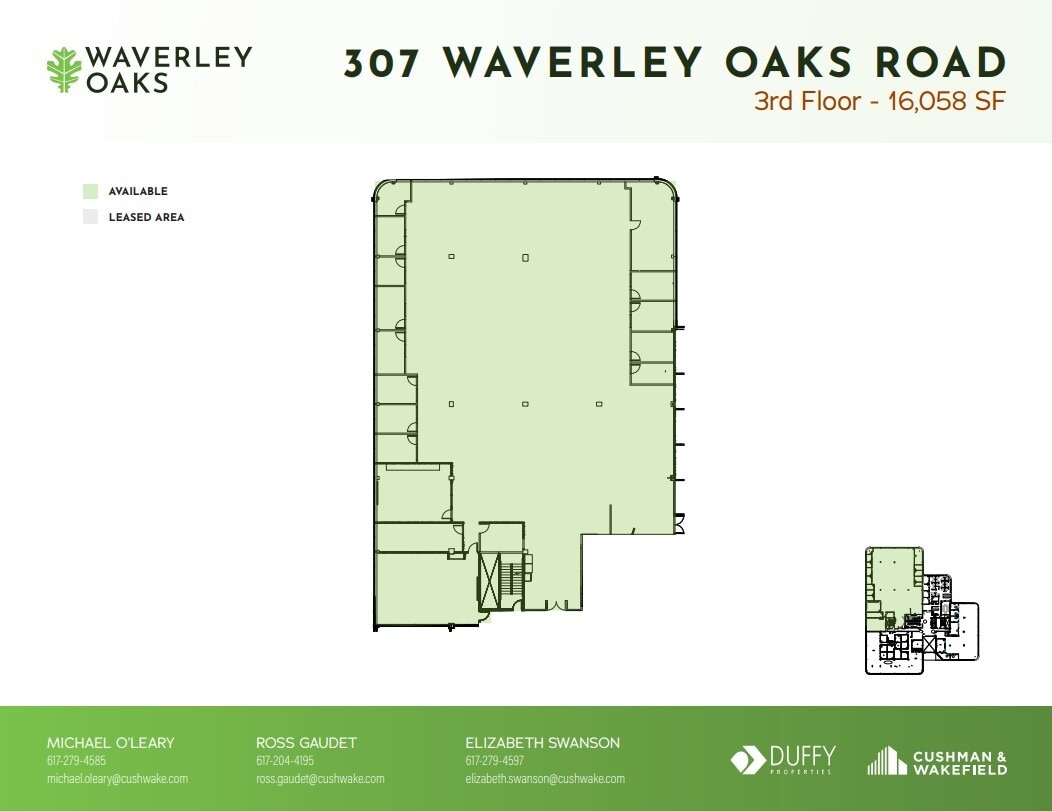 307 Waverley Oaks Rd, Waltham, MA for lease Floor Plan- Image 1 of 5