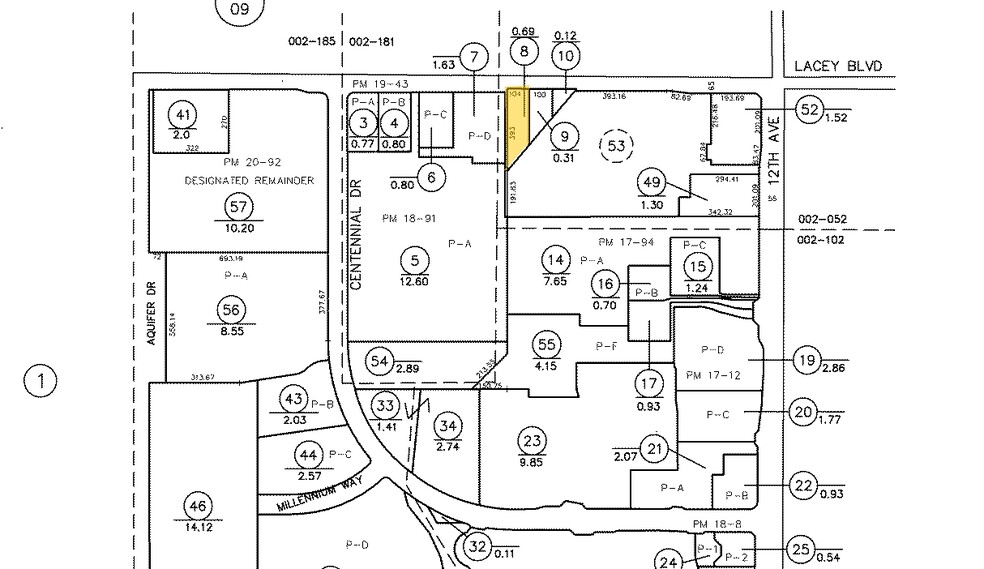 1863 W Lacey Blvd, Hanford, CA for lease - Plat Map - Image 2 of 6