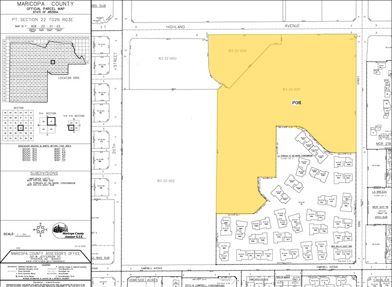 2111 E Highland Ave, Phoenix, AZ for lease - Plat Map - Image 2 of 14