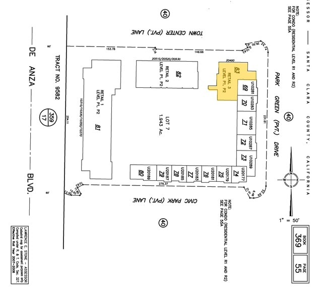 20560 Town Center Ln, Cupertino, CA for lease - Plat Map - Image 2 of 9