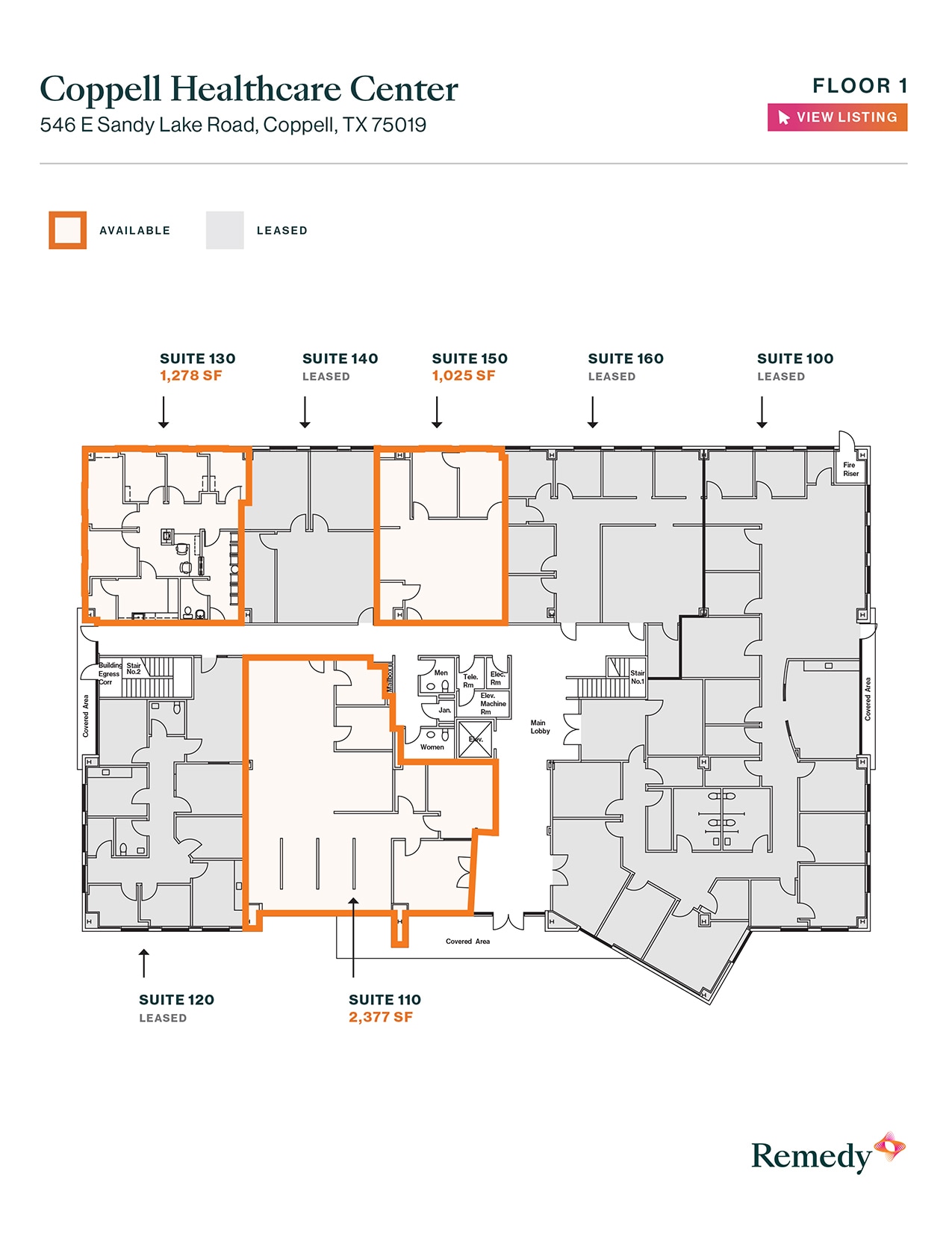 546 E Sandy Lake Rd, Coppell, TX for lease Floor Plan- Image 1 of 1