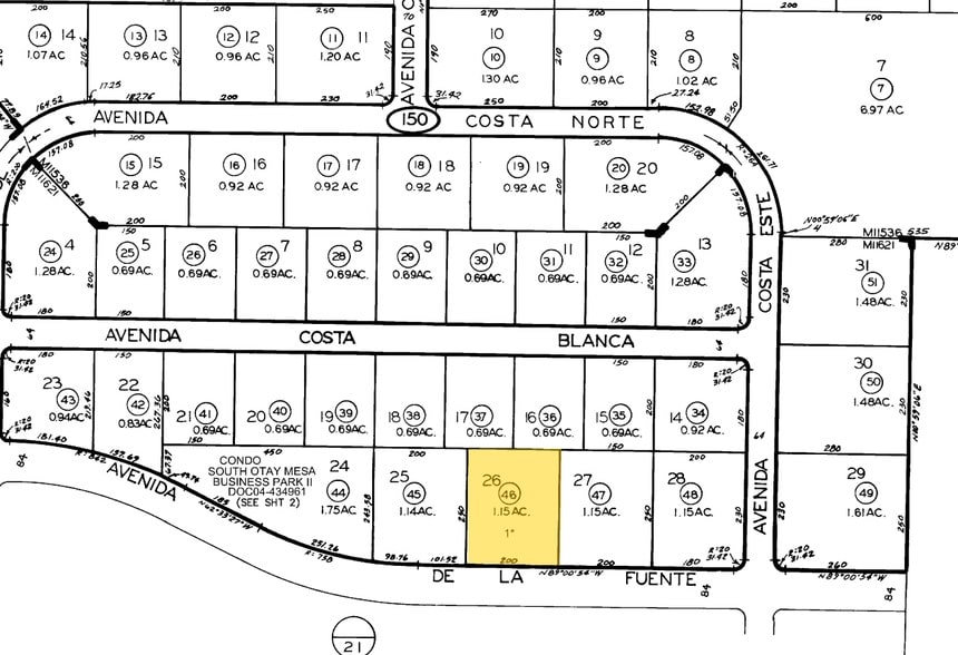 8662 Avenida De La Fuente, San Diego, CA for lease - Plat Map - Image 3 of 7