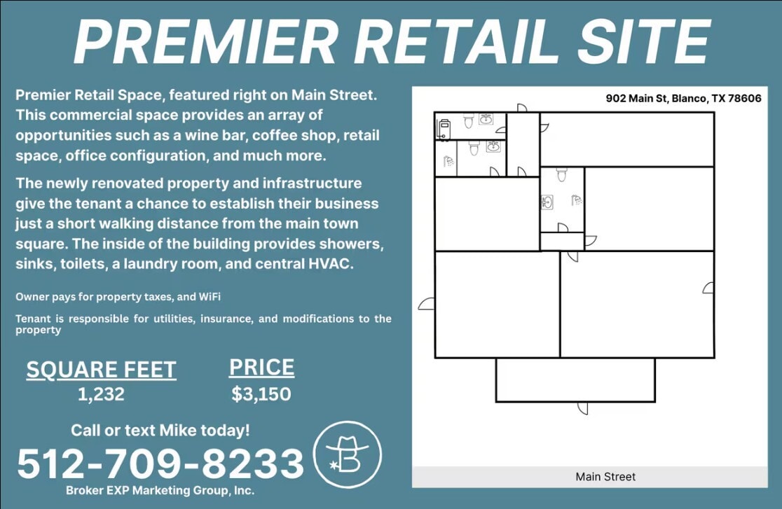 902 Main St, Blanco, TX for lease Interior Photo- Image 1 of 1