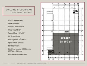 2080 Sanyo Ave, San Diego, CA for lease Floor Plan- Image 2 of 2