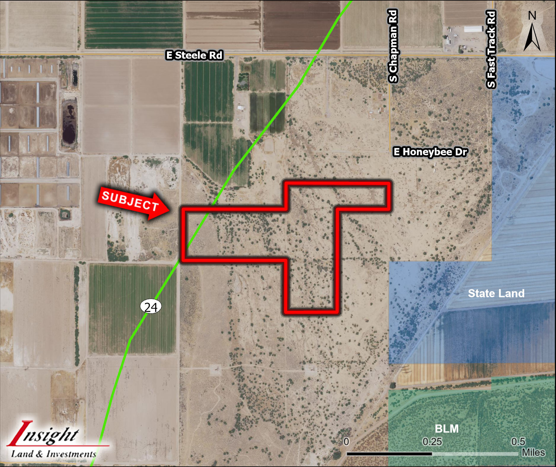 Fast Track Rd & Steele Rd, Coolidge, AZ for sale Aerial- Image 1 of 1