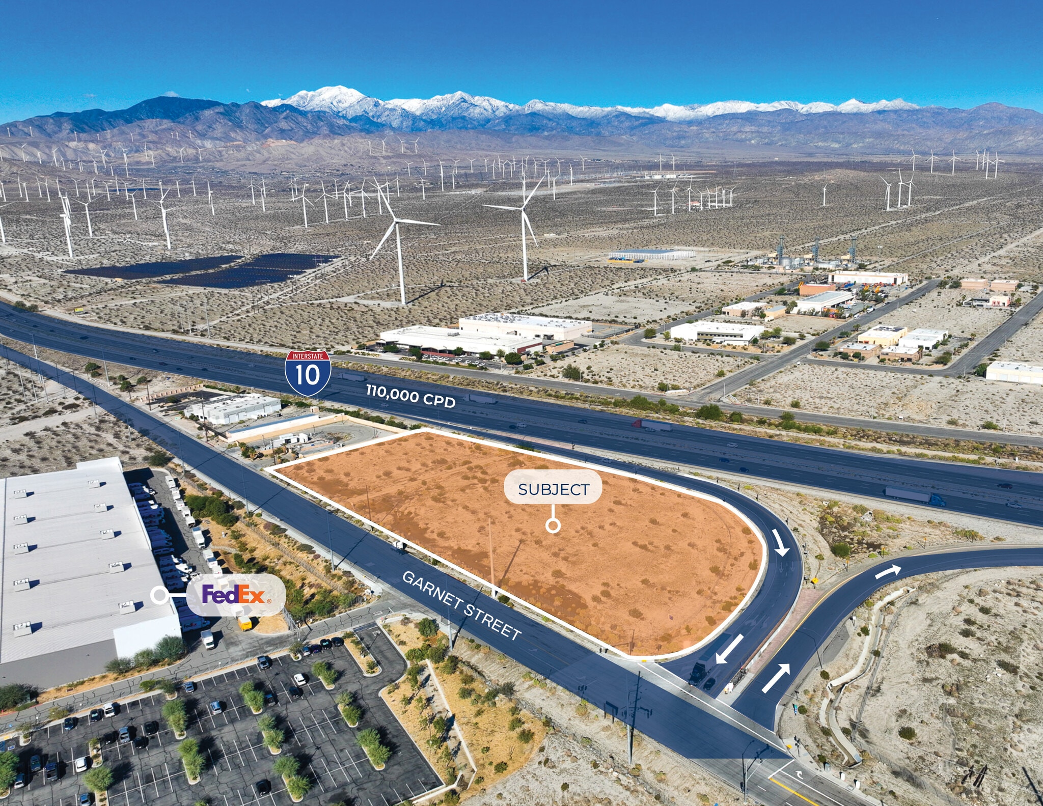 Interstate 10 Indian Canyon Dr, Palm Springs, CA for sale Aerial- Image 1 of 5