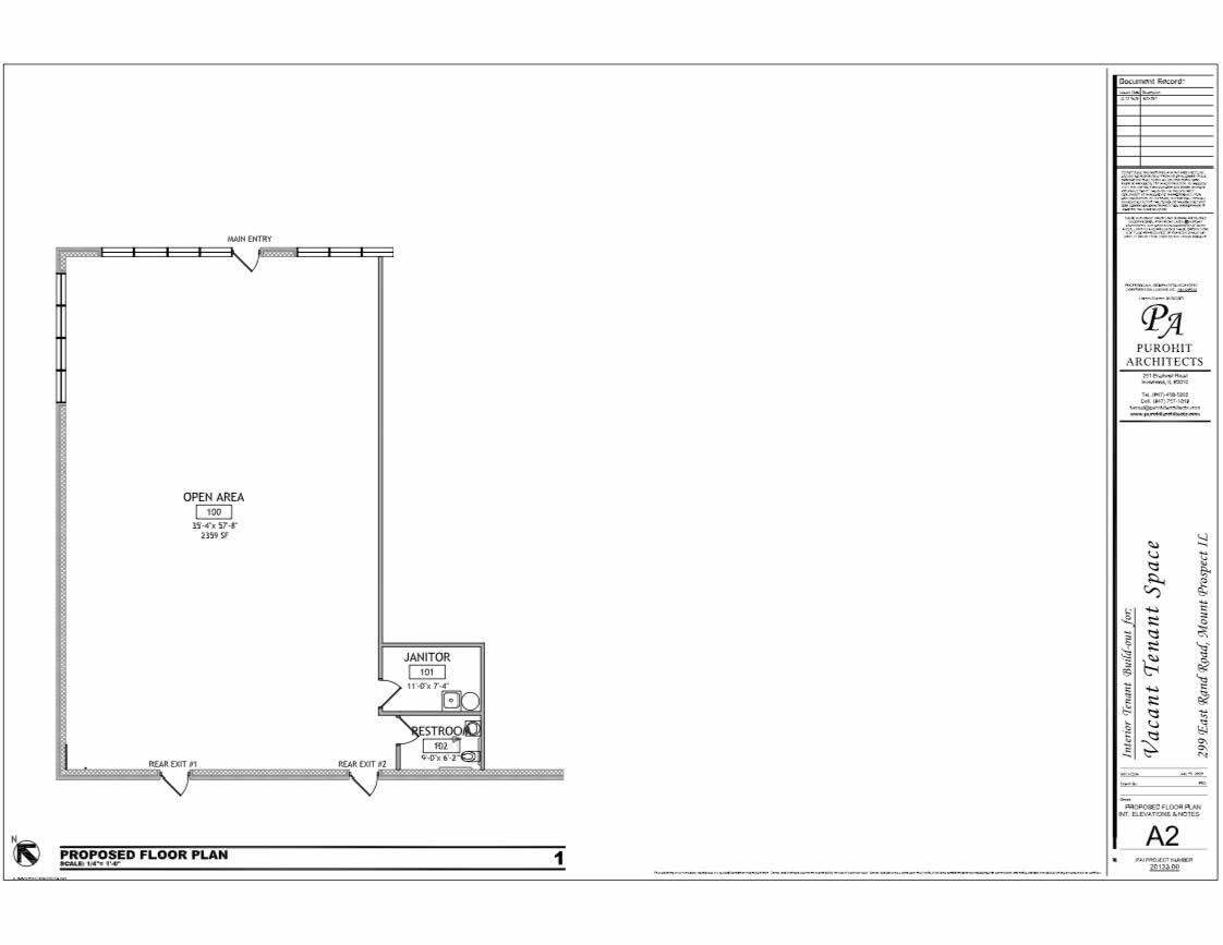 299-303 E Rand Rd, Mount Prospect, IL for lease Floor Plan- Image 1 of 4