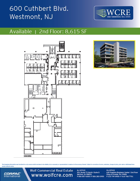 600 W Cuthbert Blvd, Westmont, NJ for lease Floor Plan- Image 1 of 1