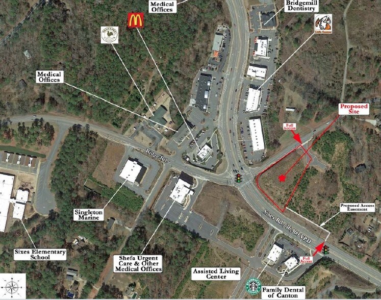 NEC Sixes Rd @ Ridge Rd, Canton, GA for sale - Primary Photo - Image 1 of 1