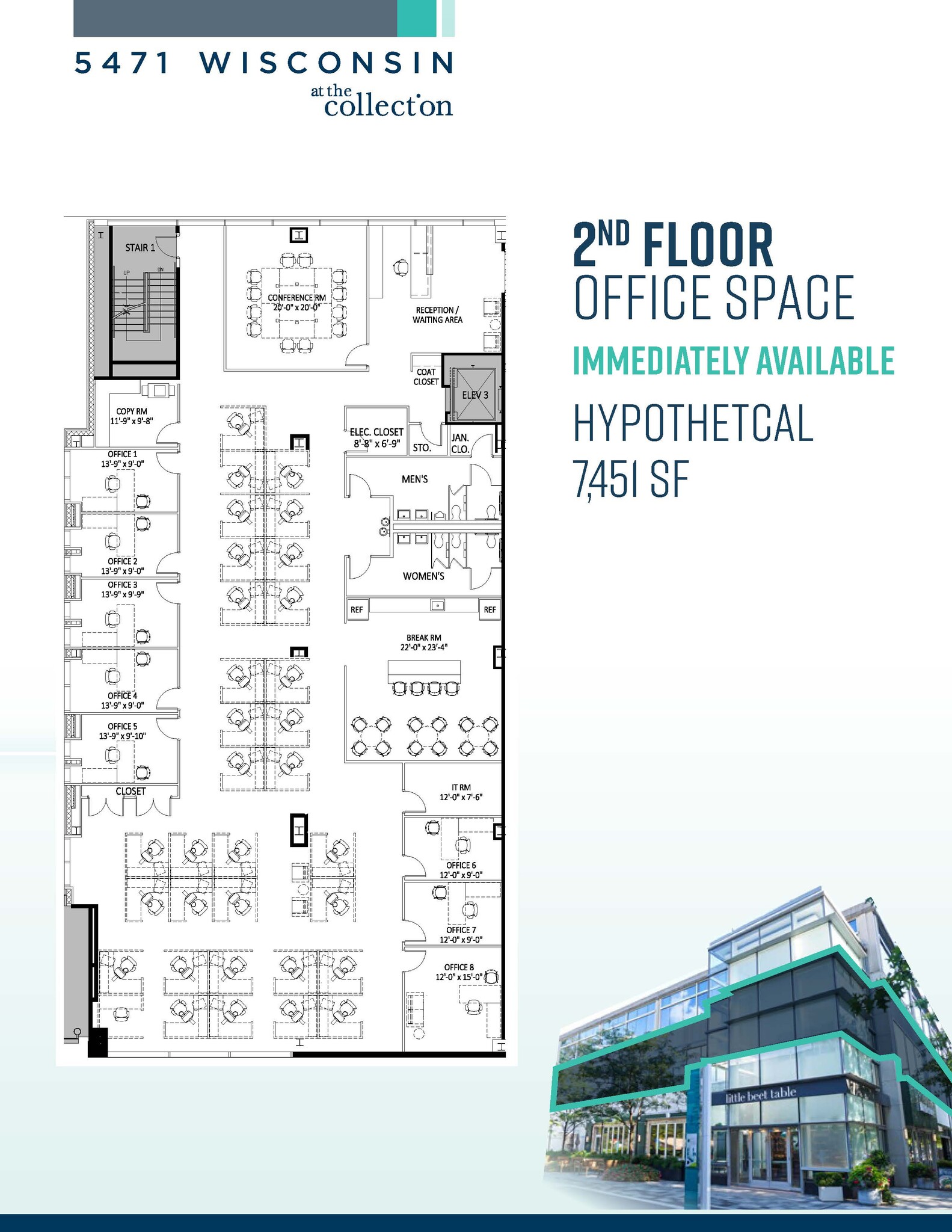 5425-5481 Wisconsin Ave, Chevy Chase, MD for lease Floor Plan- Image 1 of 4