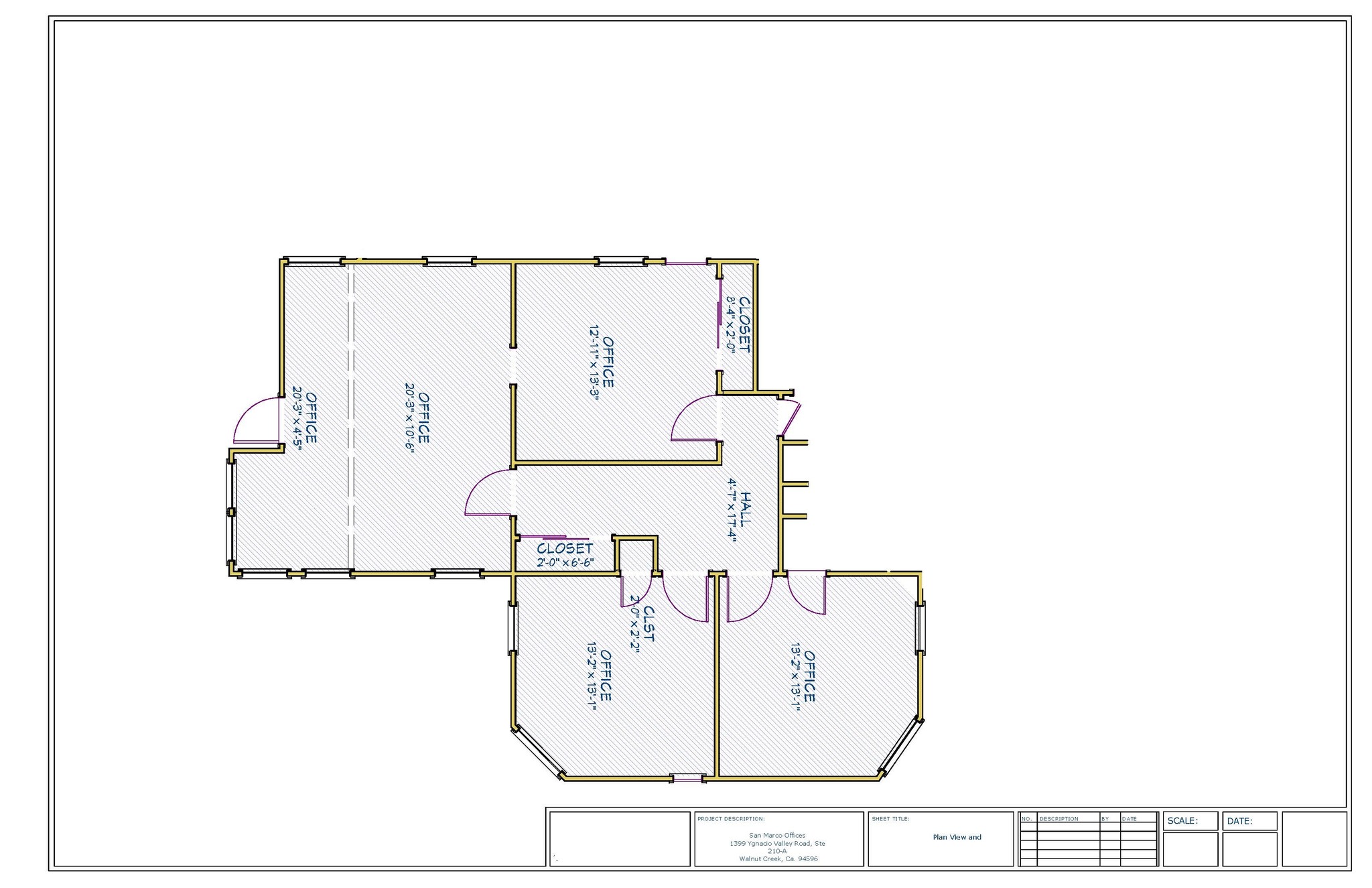 1399 Ygnacio Valley Rd, Walnut Creek, CA for lease Floor Plan- Image 1 of 1