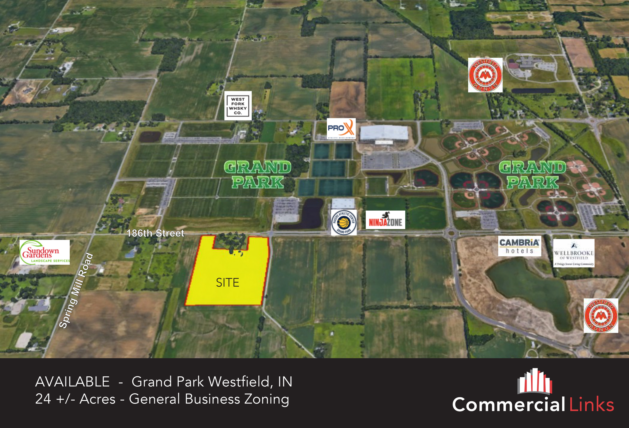 186th, Westfield, IN for sale Aerial- Image 1 of 4