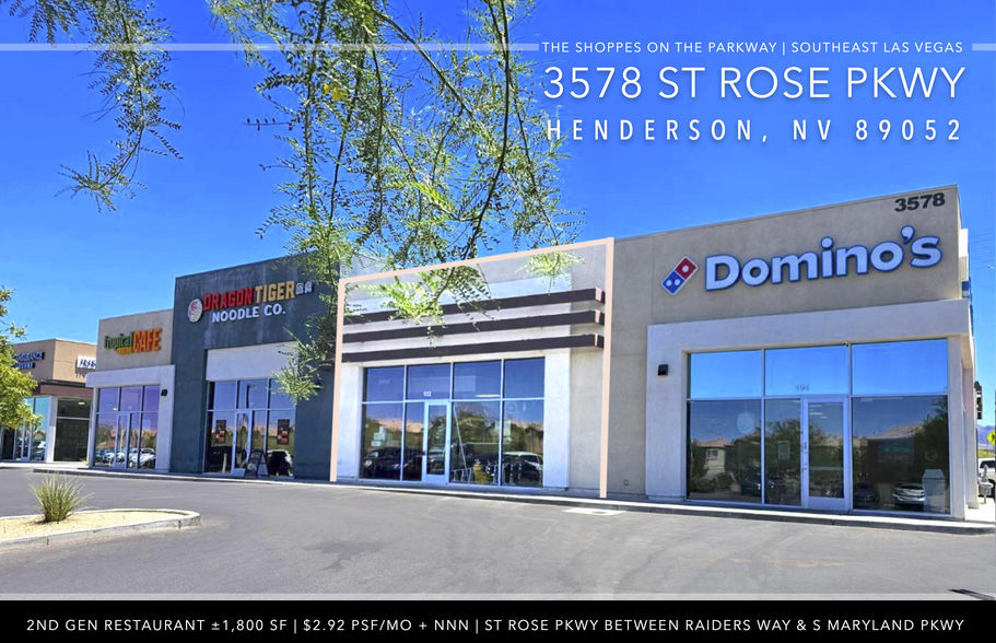 3578 St Rose Pkwy, Henderson, NV for lease - Building Photo - Image 1 of 11