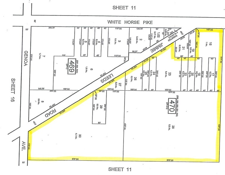 Route 30 and Jimmie Leeds Rd, Pomona, NJ for sale - Plat Map - Image 2 of 3