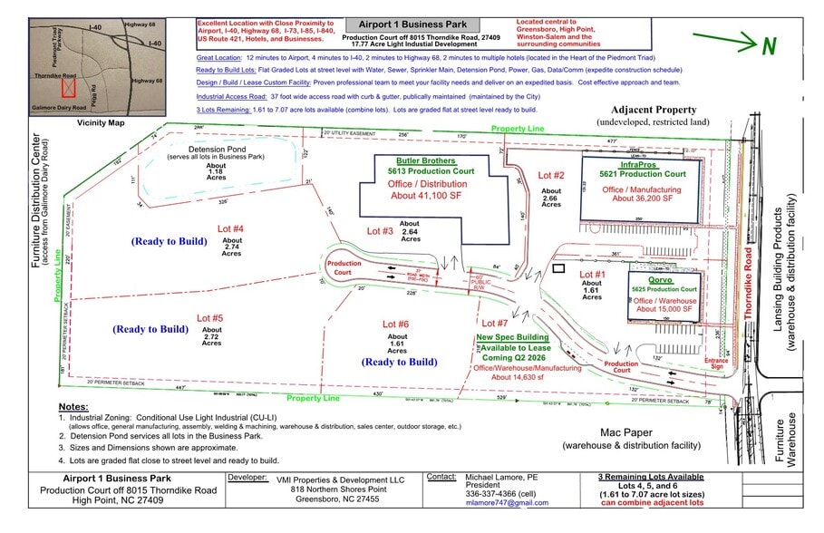 8015 Thorndike Rd, Greensboro, NC for sale - Site Plan - Image 2 of 24
