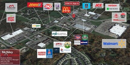 15585 W High St, Middlefield, OH - AERIAL  map view - Image1