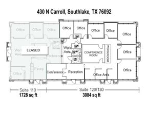 410-430 N Carroll Ave, Southlake, TX for lease Floor Plan- Image 1 of 1