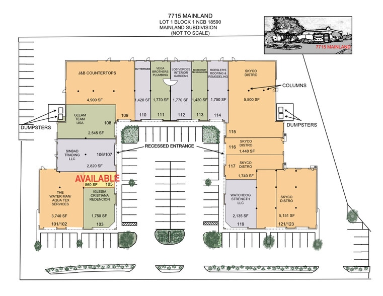 7715 Mainland Dr, San Antonio, TX for lease - Site Plan - Image 2 of 3