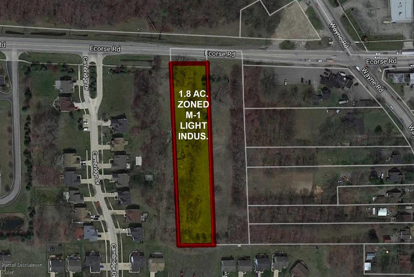 Ecorse Rd, Romulus, MI 48174 1.8 acres Zoned M1 Light Industrial