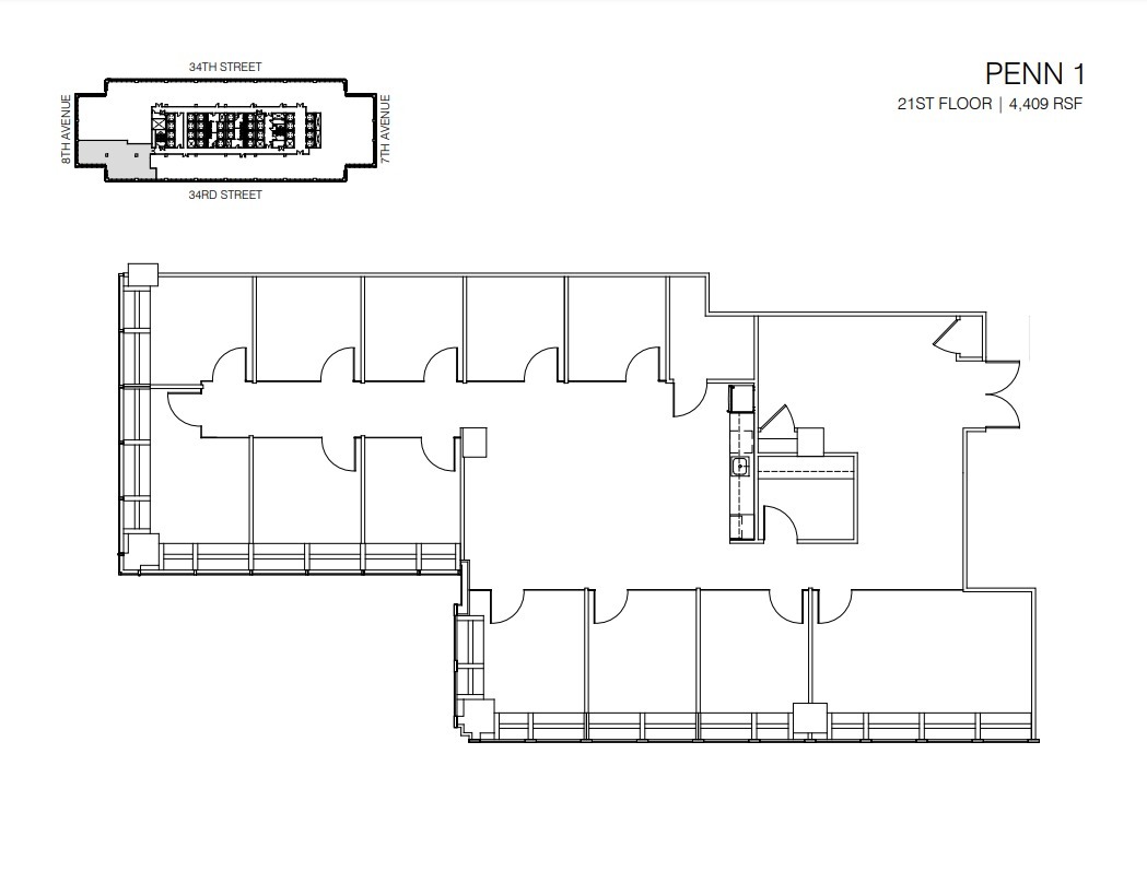 PENN 1, New York, NY for lease Floor Plan- Image 1 of 2