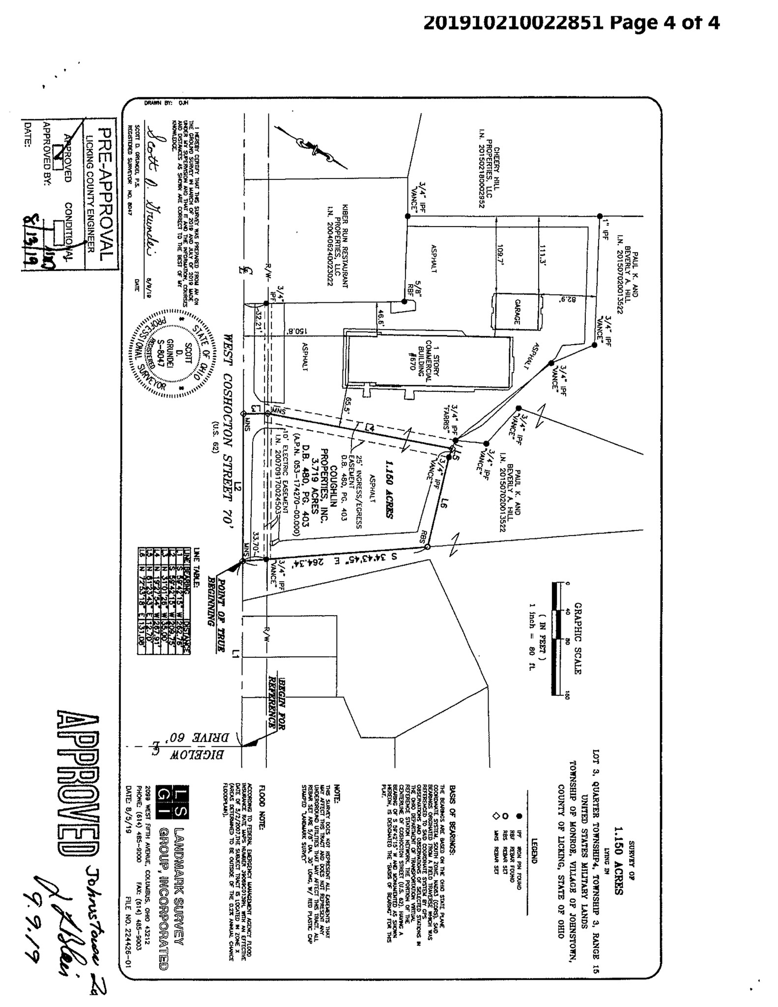 COSHOCTON ST, Johnstown, OH for sale Site Plan- Image 1 of 2