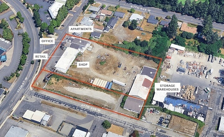 6820 27th St W, University Place, WA for sale - Aerial - Image 2 of 13