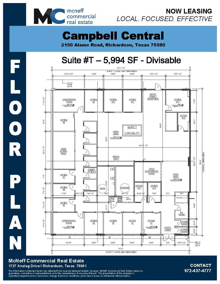 2015-2069 N Central Expy, Richardson, TX for lease Floor Plan- Image 1 of 4