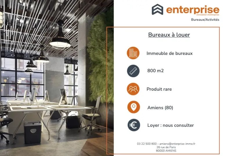 Location Bureaux 190 m² à 800 m² - Photo 1