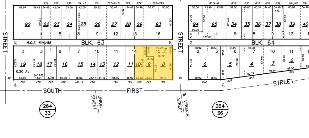 790-798 S 1st St, San Jose, CA for lease - Plat Map - Image 2 of 2