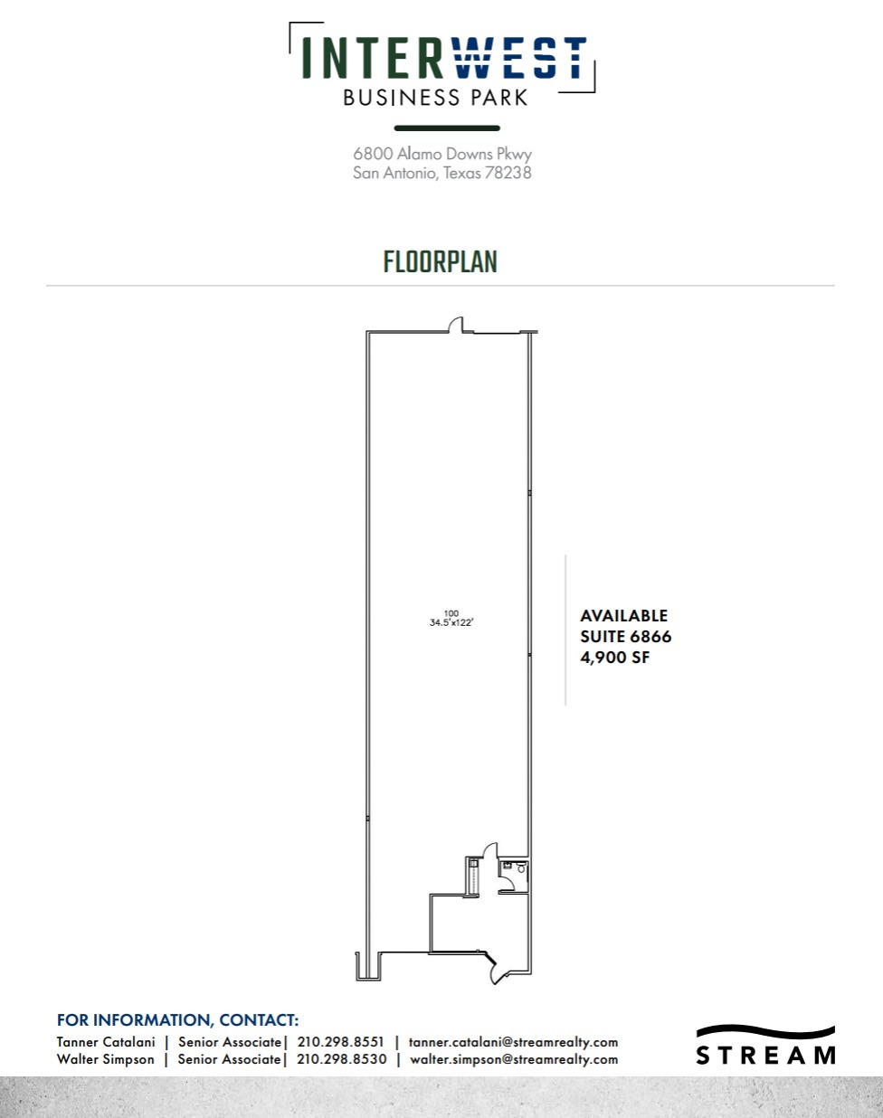 6850-6862 Alamo Downs Pky, San Antonio, TX for lease Floor Plan- Image 1 of 1