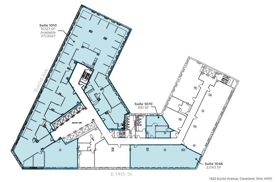 1400-1422 Euclid Ave, Cleveland, OH for lease Floor Plan- Image 1 of 1