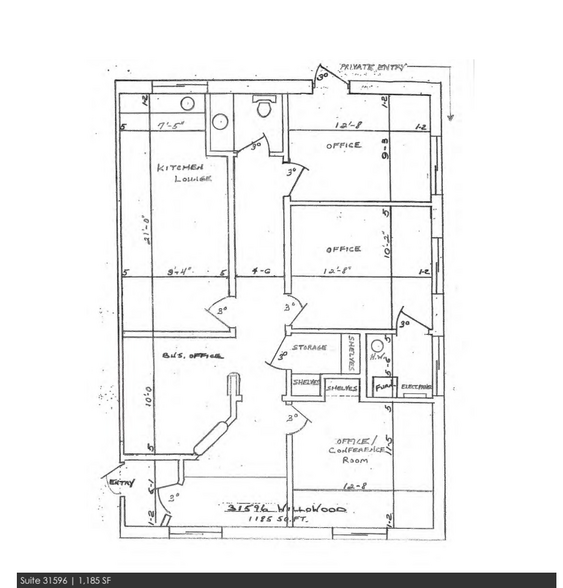 31590-31596 Schoolcraft Rd, Livonia, MI for lease - Floor Plan - Image 2 of 2