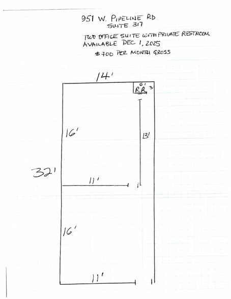 951 W Pipeline Rd, Hurst, TX for lease - Floor Plan - Image 2 of 14