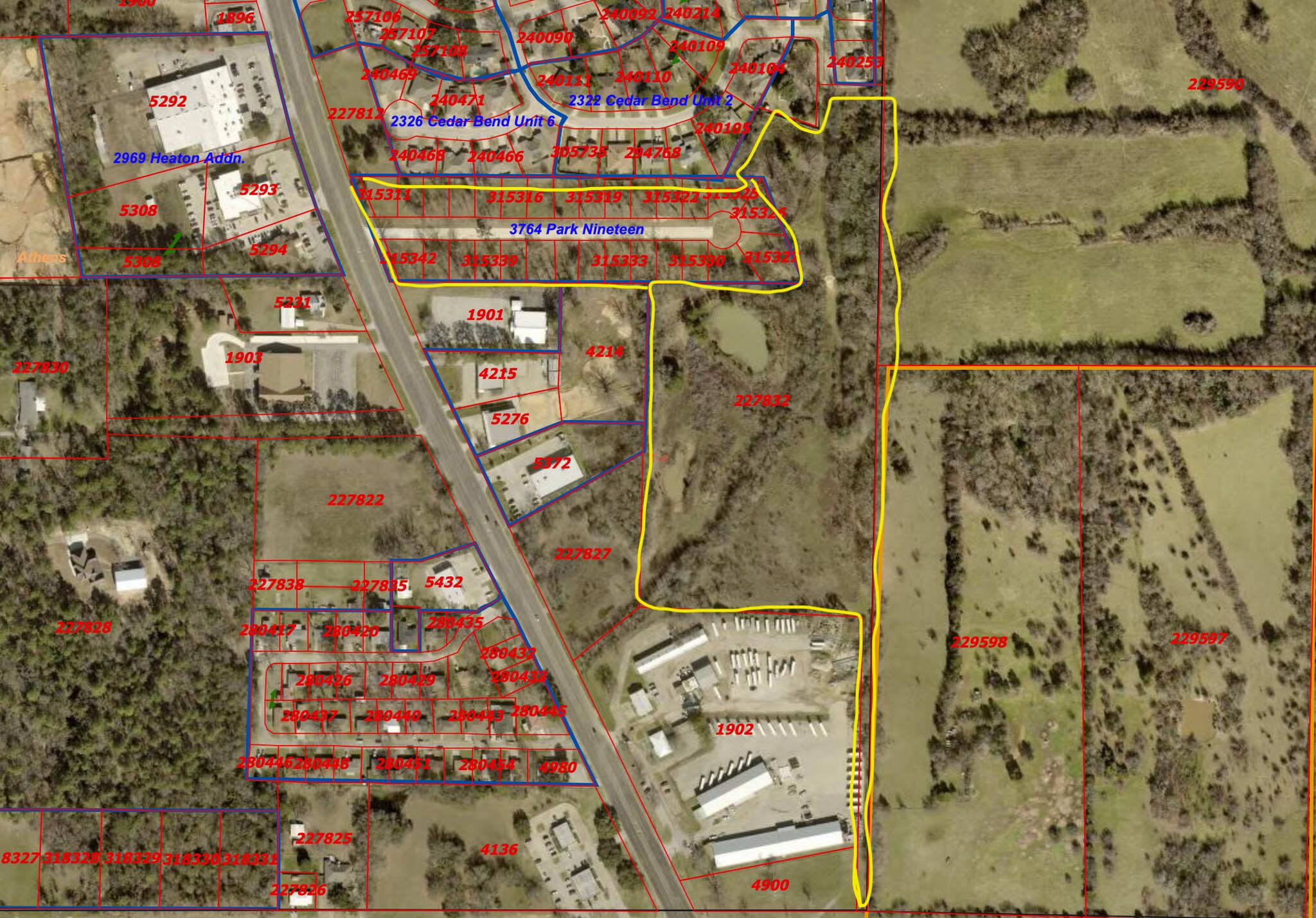 0 Central Court Ct, Athens, TX for sale Aerial- Image 1 of 1