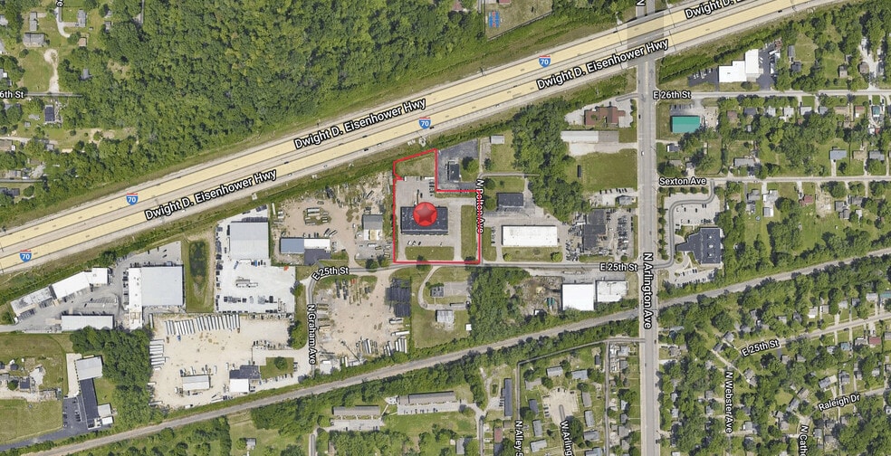5840-5860 E 25th St, Indianapolis, IN for sale - Aerial - Image 3 of 6