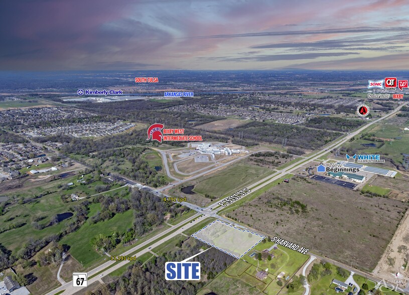 E 151st & S Harvard Ave, Bixby, OK for sale - Aerial - Image 1 of 1