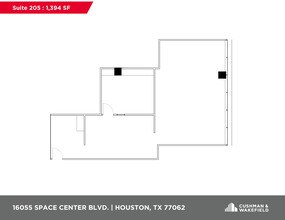 16055 Space Center Blvd, Houston, TX for lease Floor Plan- Image 1 of 1