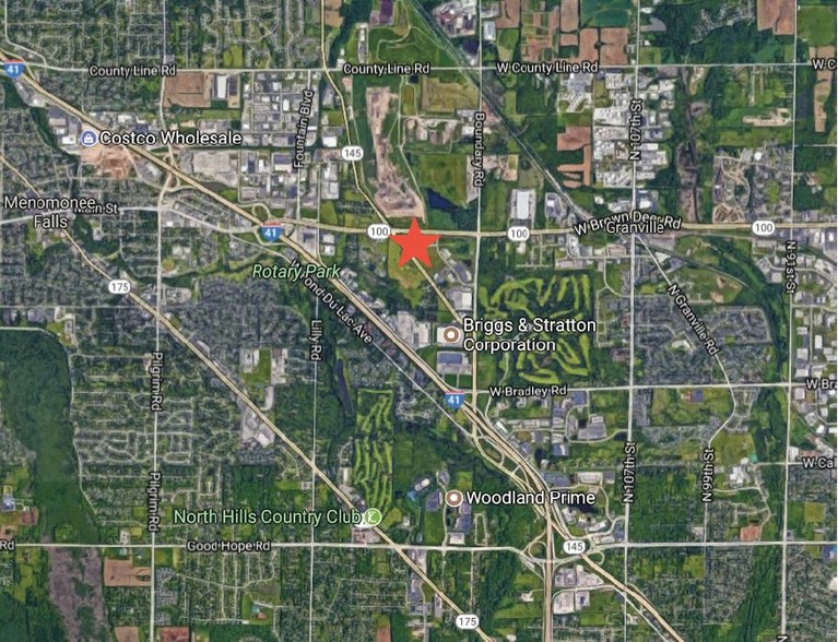 BROWN DEER ROAD & 124th St, Menomonee Falls, WI for sale - Aerial - Image 2 of 2