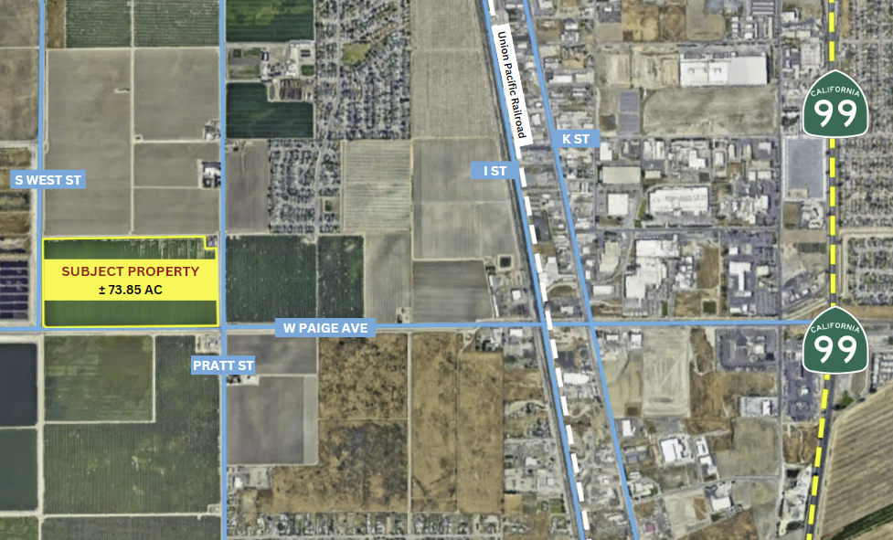 Paige Ave, Tulare, CA for sale Aerial- Image 1 of 5