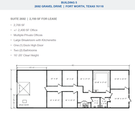 2501-2519 Gravel Dr, Fort Worth, TX for lease Floor Plan- Image 1 of 1