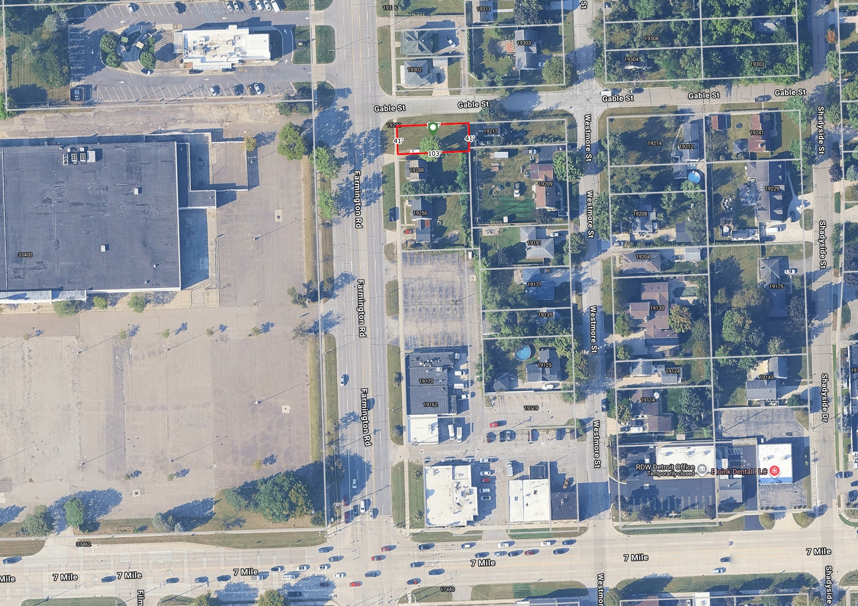 19292 Farmington Road, Livonia, MI for sale Aerial- Image 1 of 2