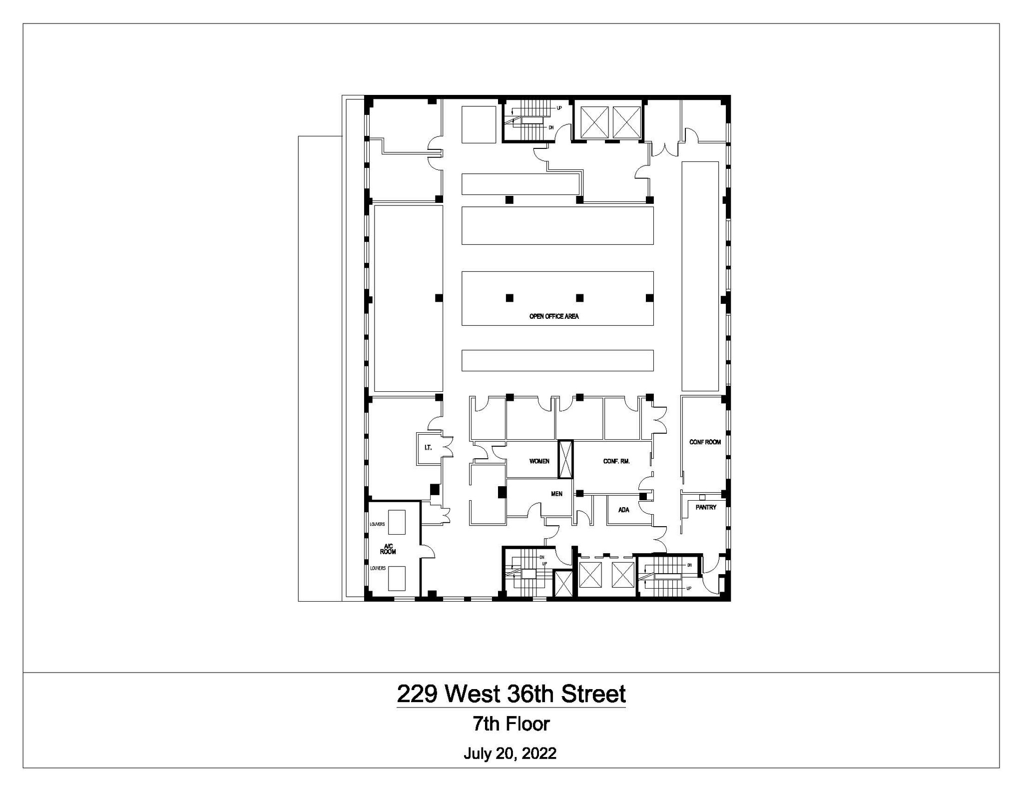 229 W 36th St, New York, NY for lease Floor Plan- Image 1 of 7