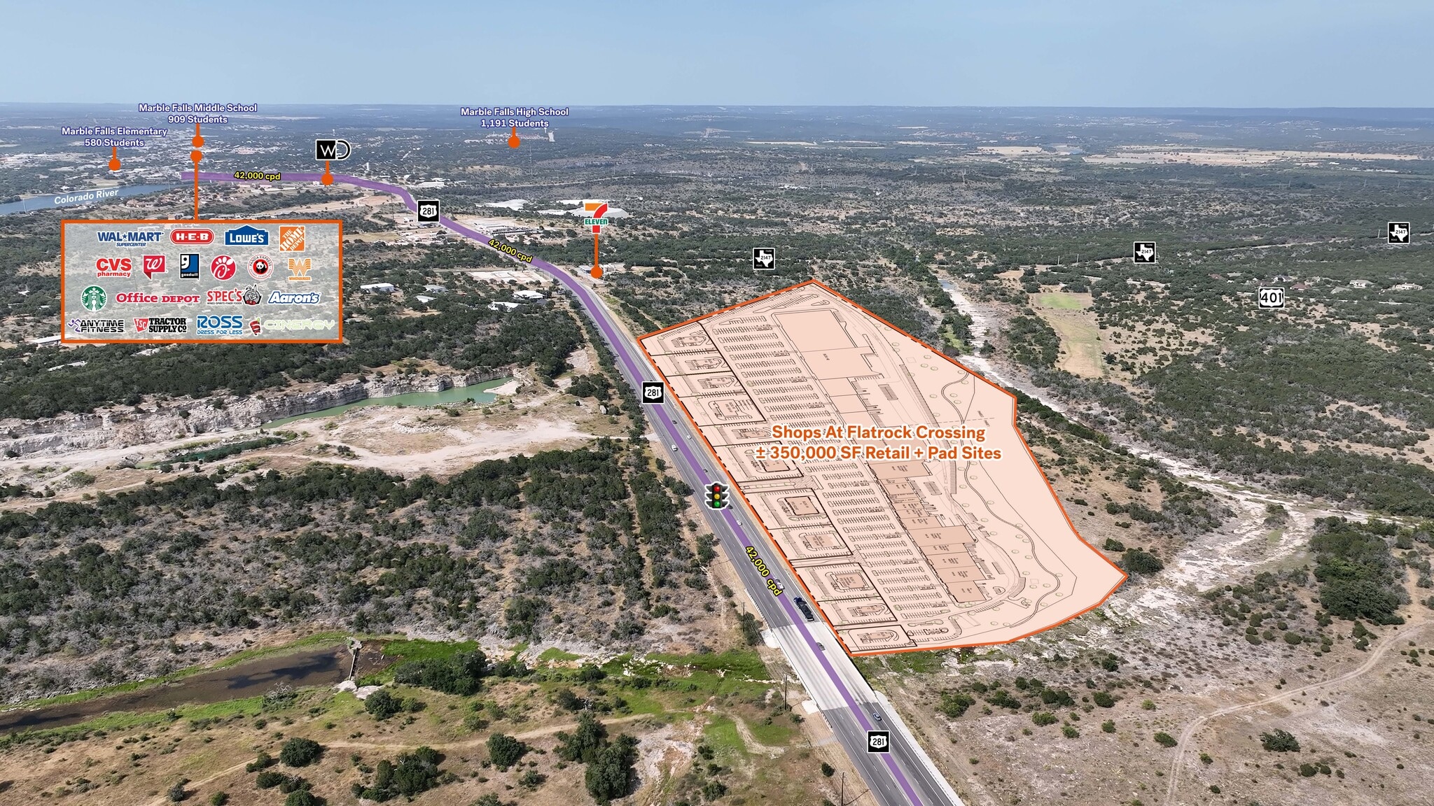 SH 281 & Fm 2147, Marble Falls, TX for lease Building Photo- Image 1 of 4
