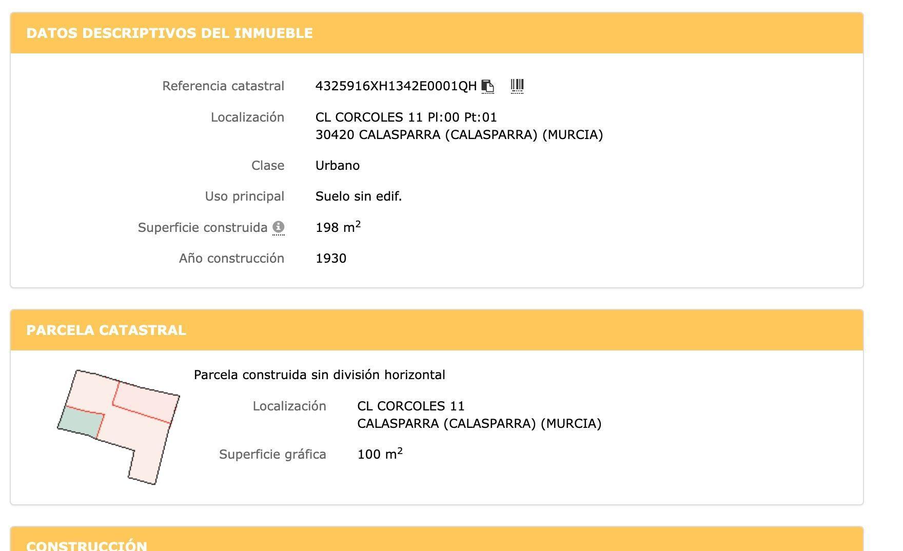 Land in Calasparra for sale Building Photo- Image 1 of 2