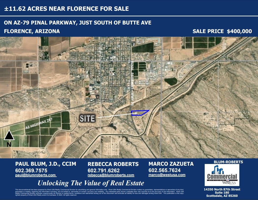 On AZ79 Pinal Parkway, Florence, AZ 85132